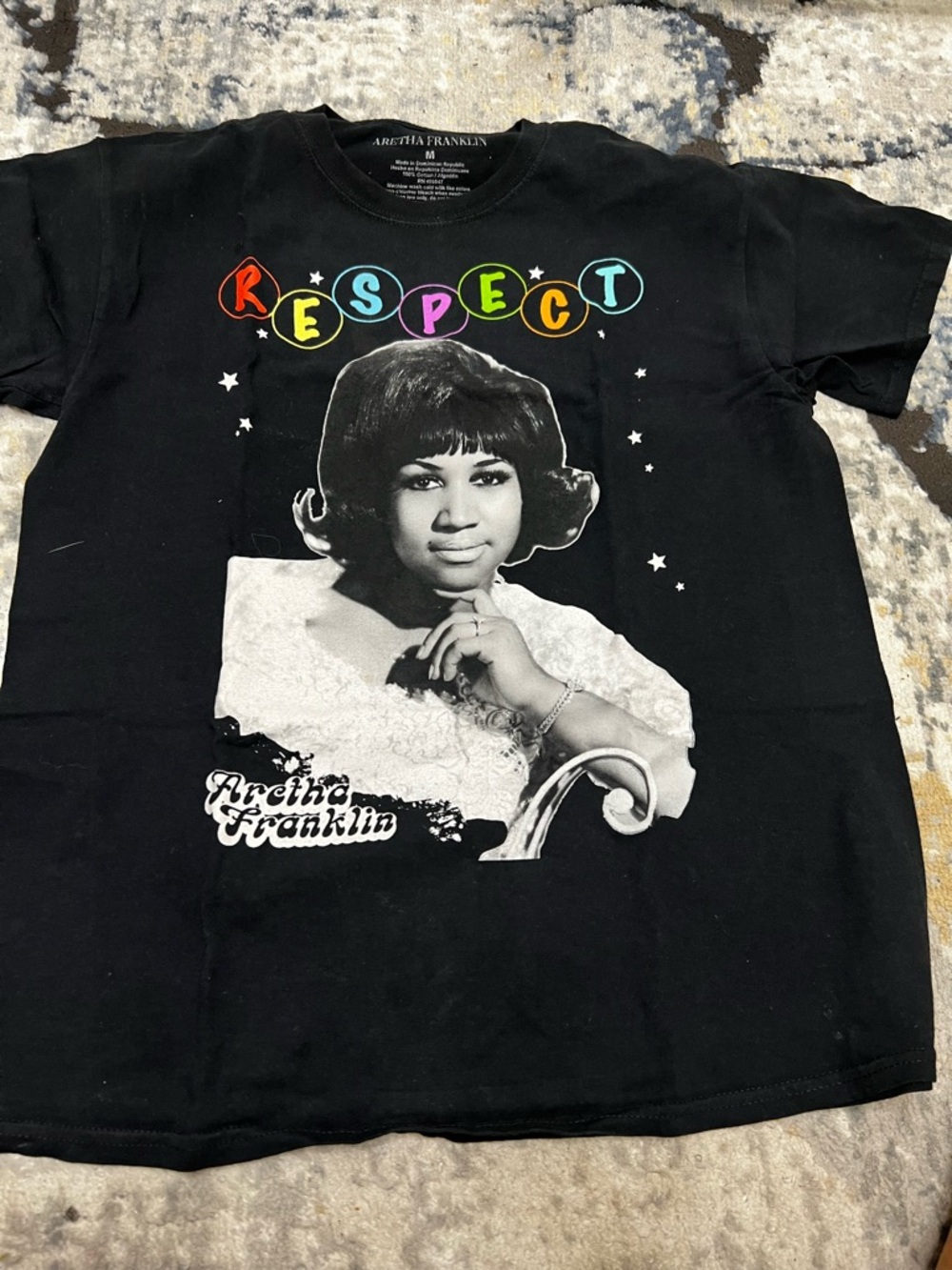 'Respect' Black Graphic Tee